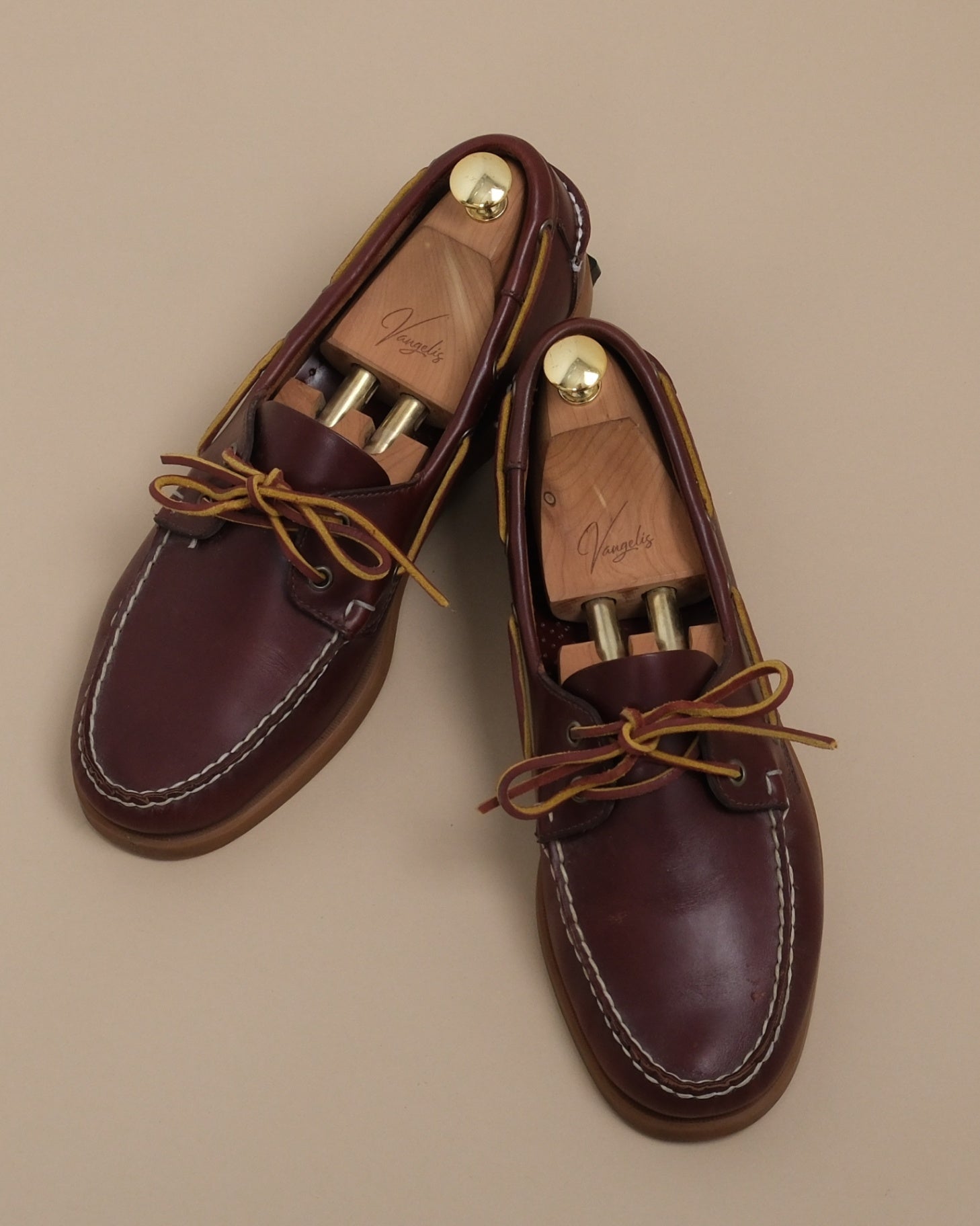 Burgundy Leather Boat Shoes