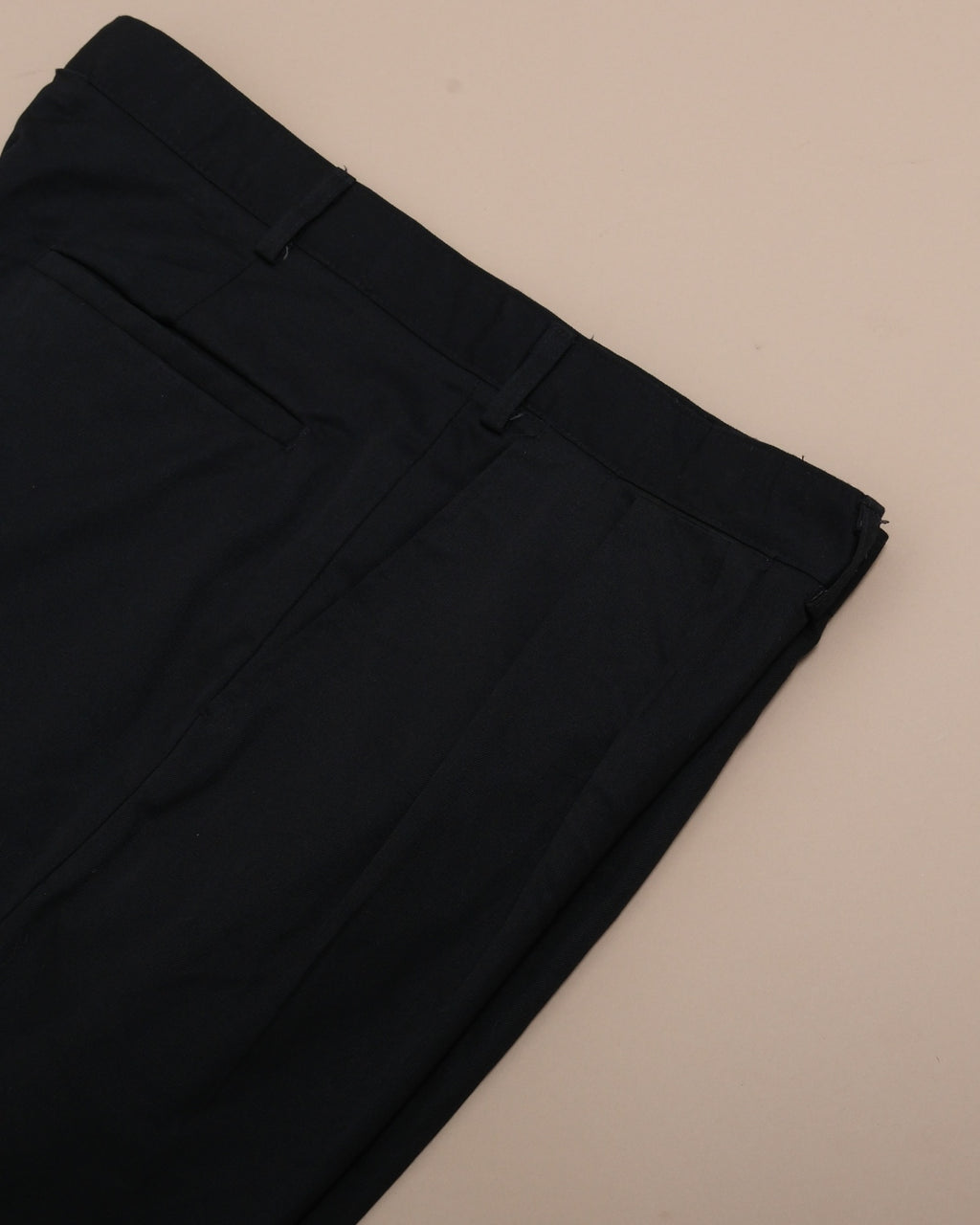 Black Twill High-Rise Pleated Trousers