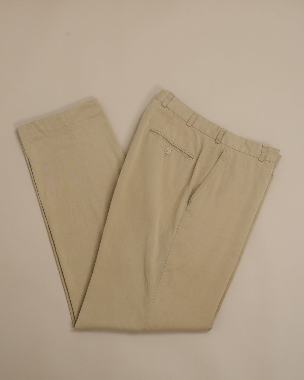 Warm Beige High-Rise Trousers