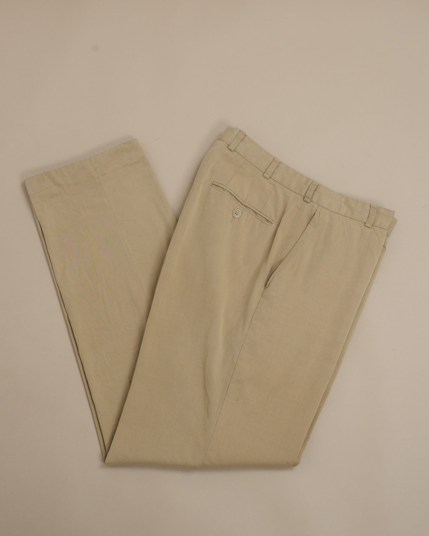 Warm Beige High-Rise Trousers