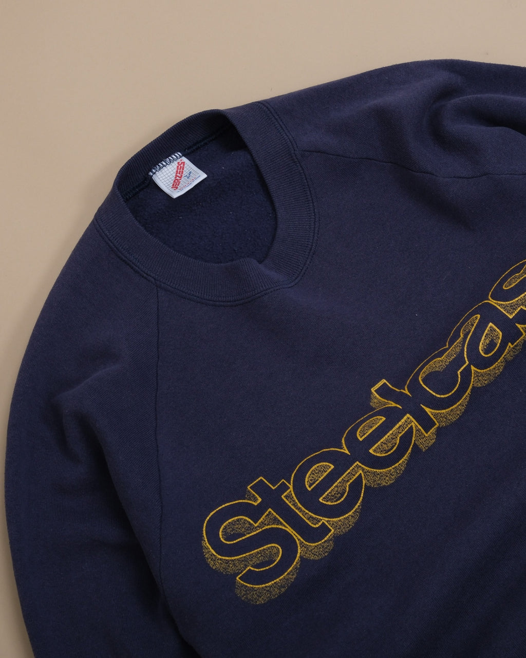 Navy Raglan Jersey Crewneck, Made in USA