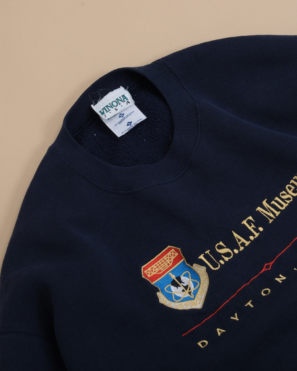 Navy Jersey Crewneck, Made in USA