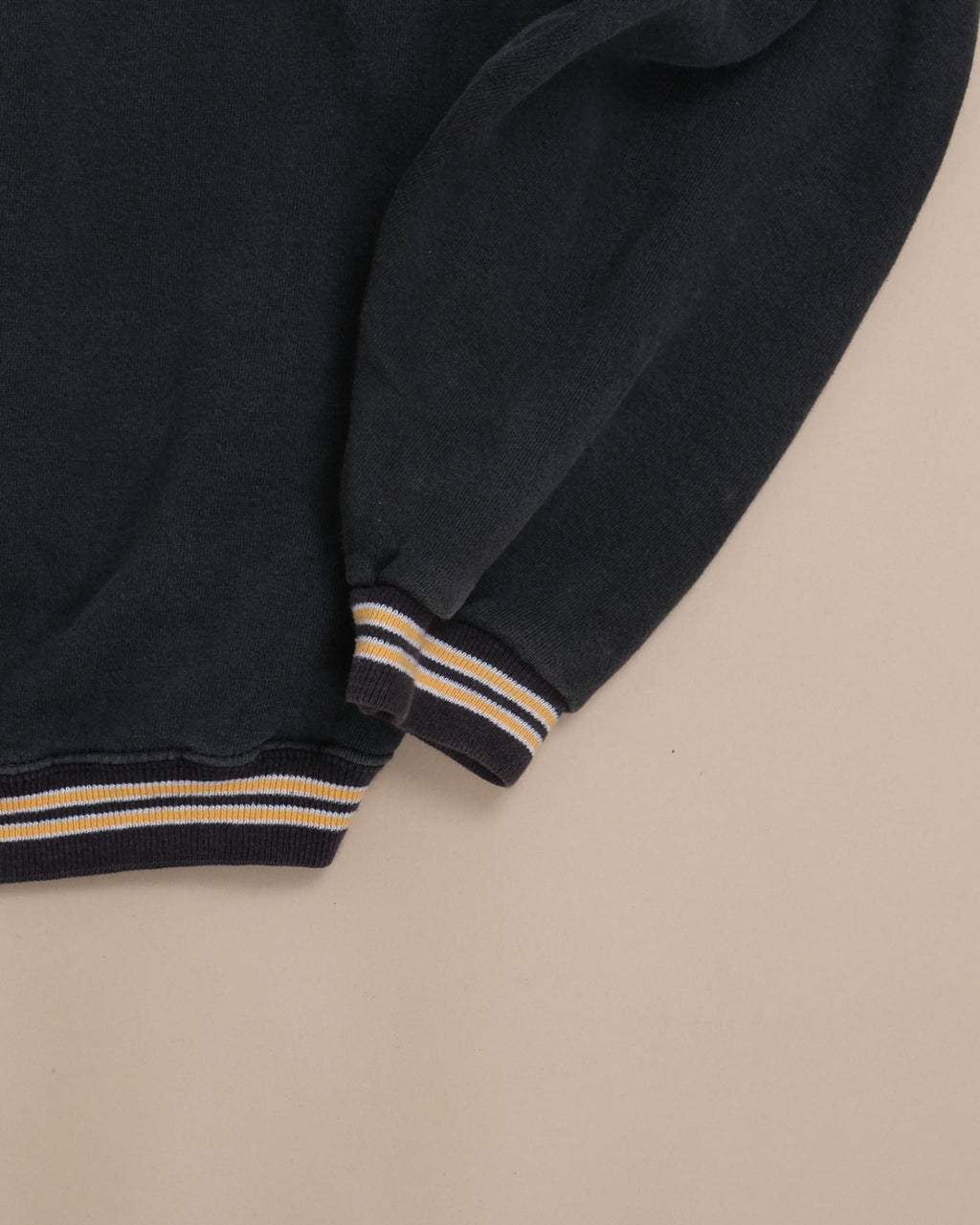 Faded Black Jersey Crewneck, Made in USA