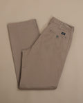 Dark Khaki Cotton Twill High-Rise Slacks