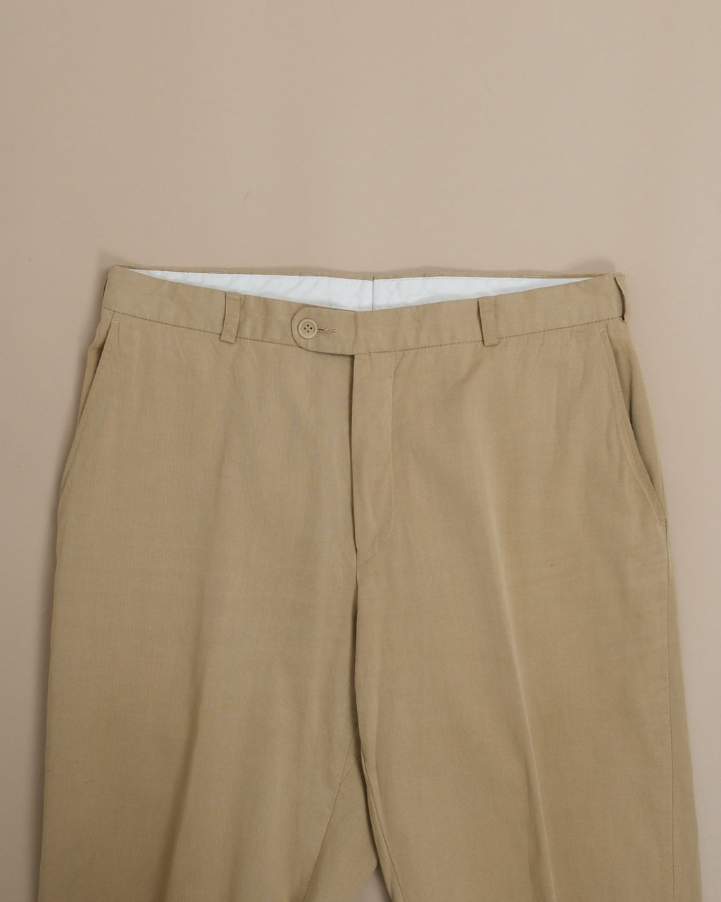Warm Beige High-Rise Trousers