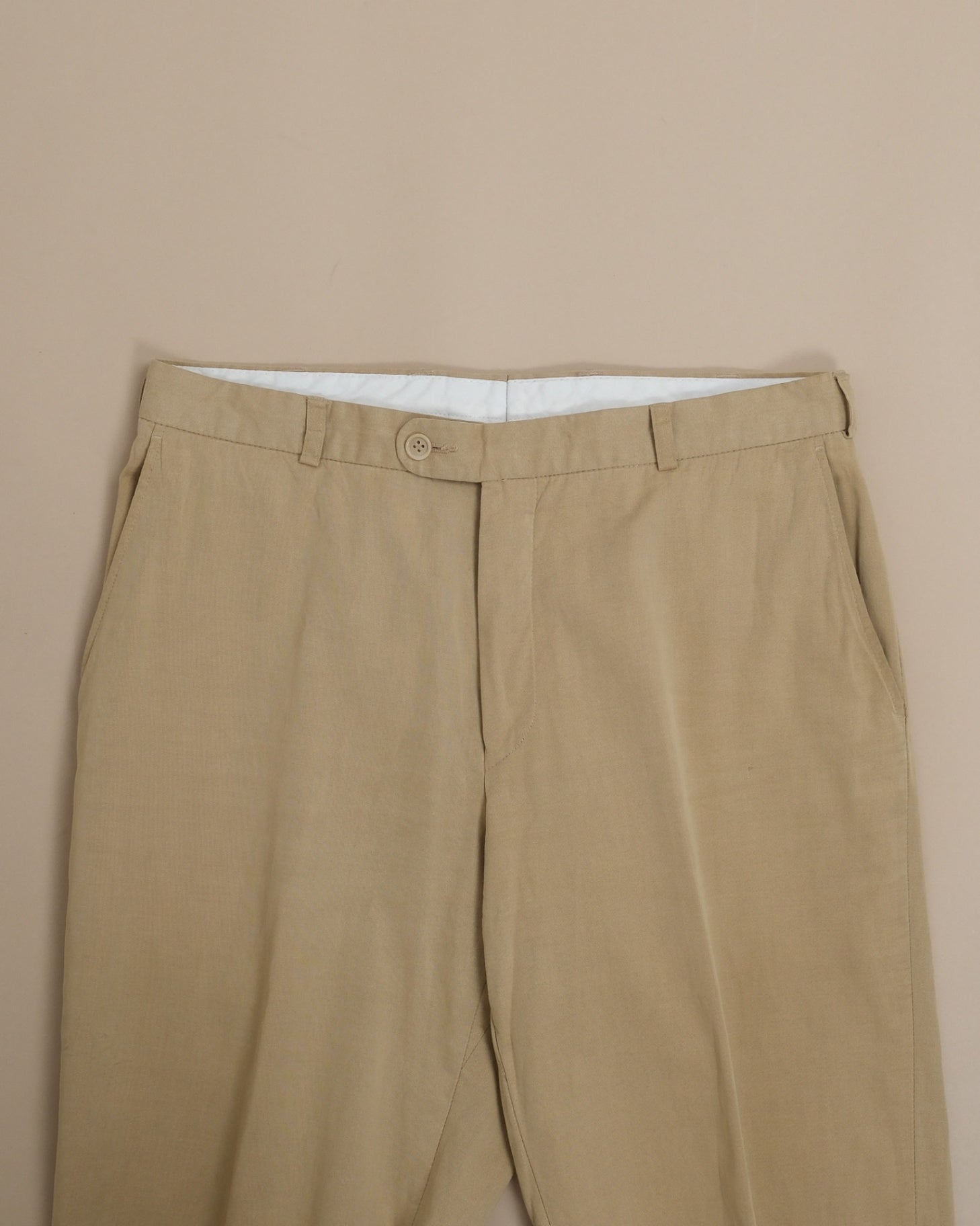 Warm Beige High-Rise Trousers