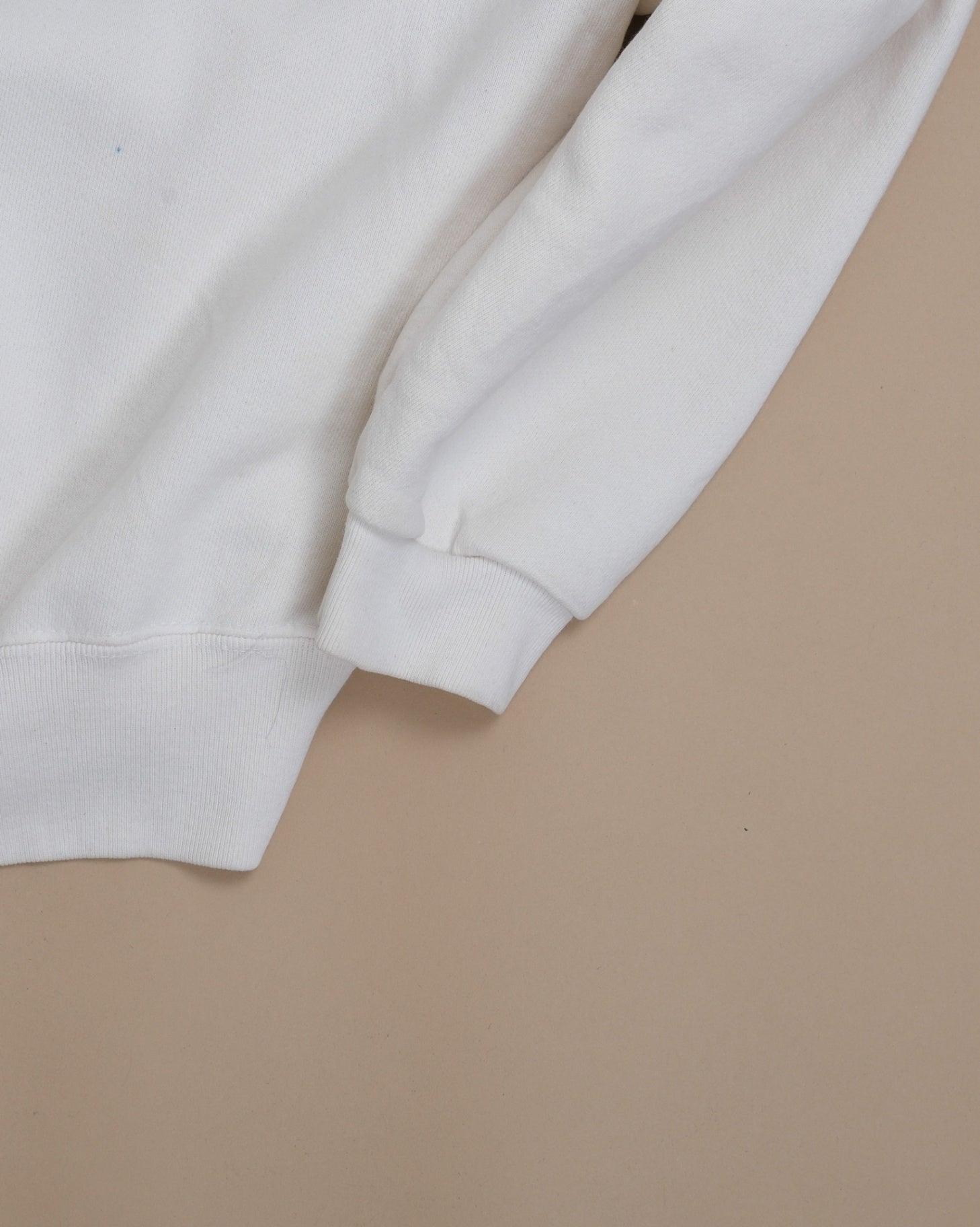 Cream Jersey Crewneck, Made in USA