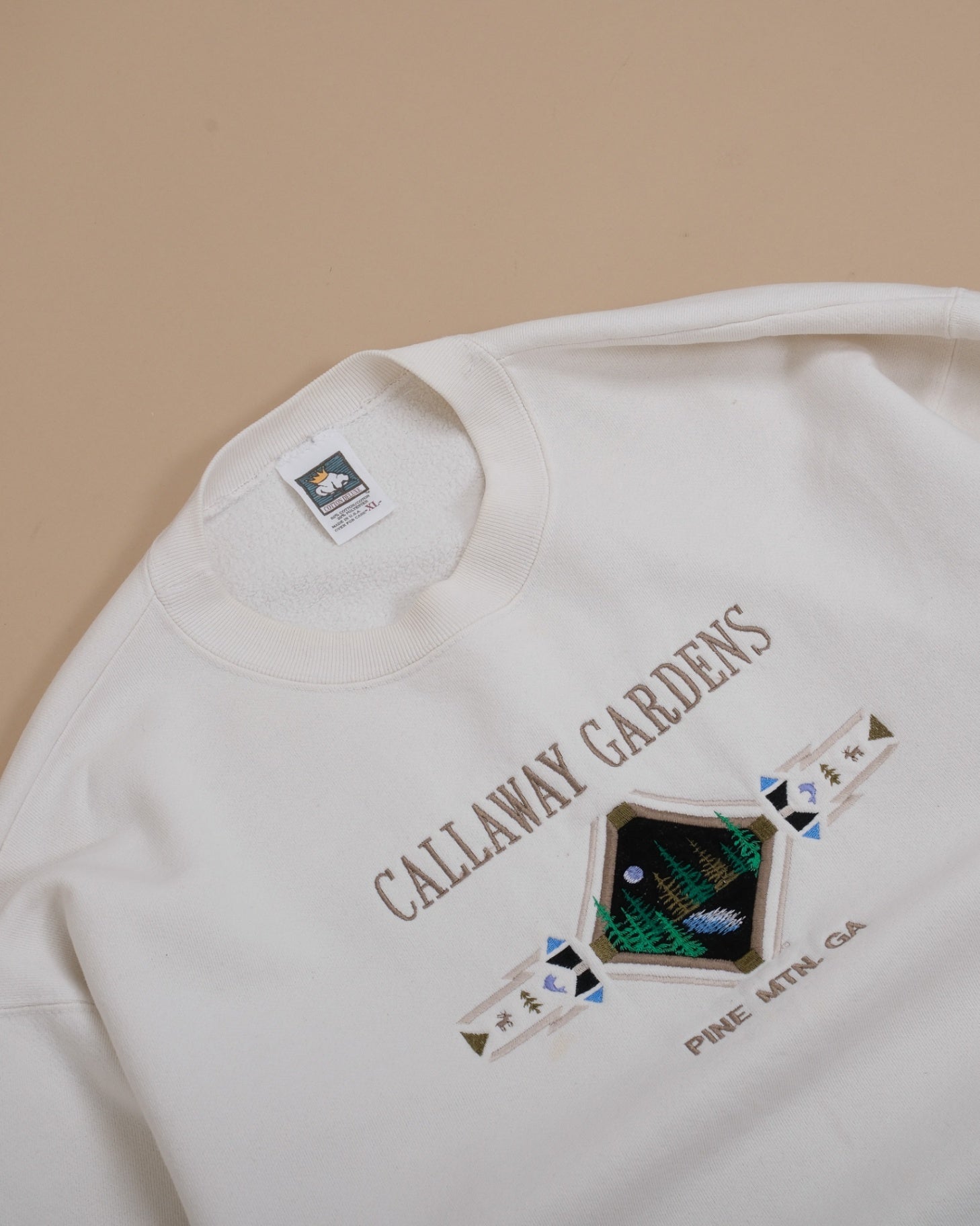 Cream Jersey Crewneck, Made in USA