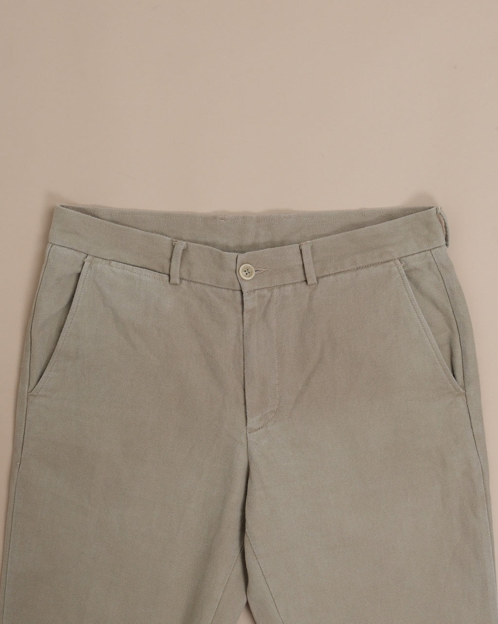 Khaki Cotton Canvas Trousers