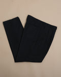 Black Twill High-Rise Pleated Trousers