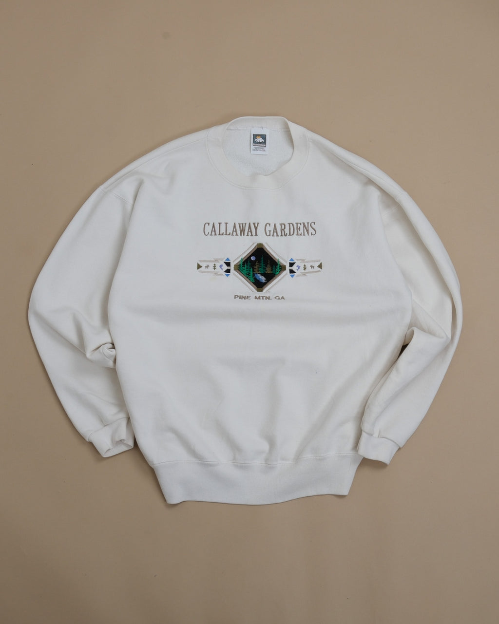 Cream Jersey Crewneck, Made in USA