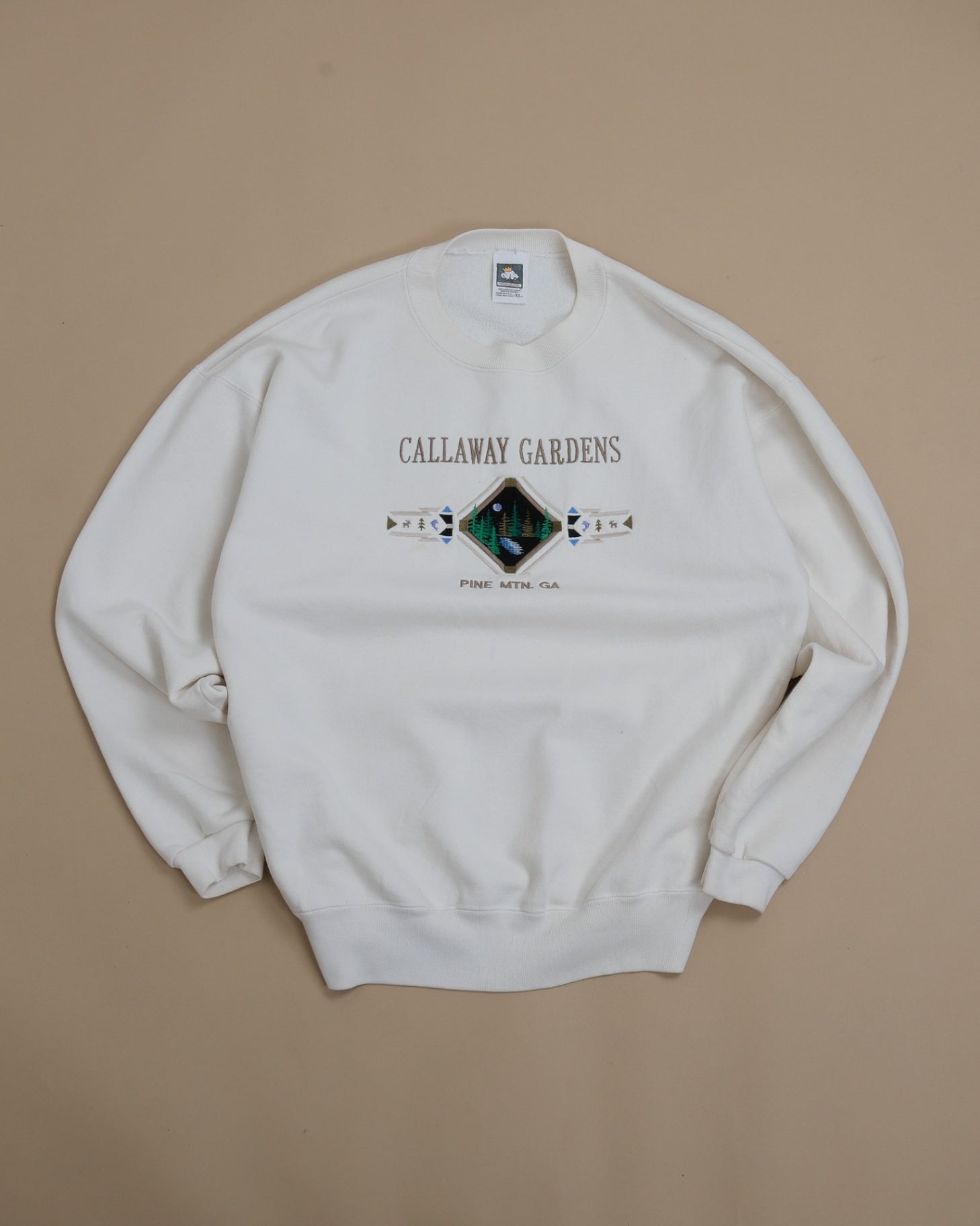 Cream Jersey Crewneck, Made in USA