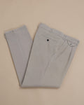 Stone Beige Denim Pleated Trousers