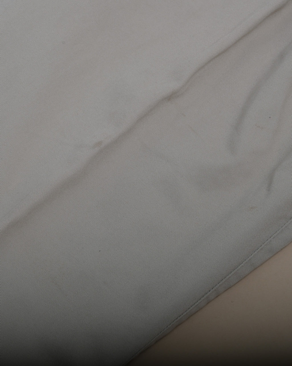 Beige Cotton Twill High-Rise Pleated Trousers