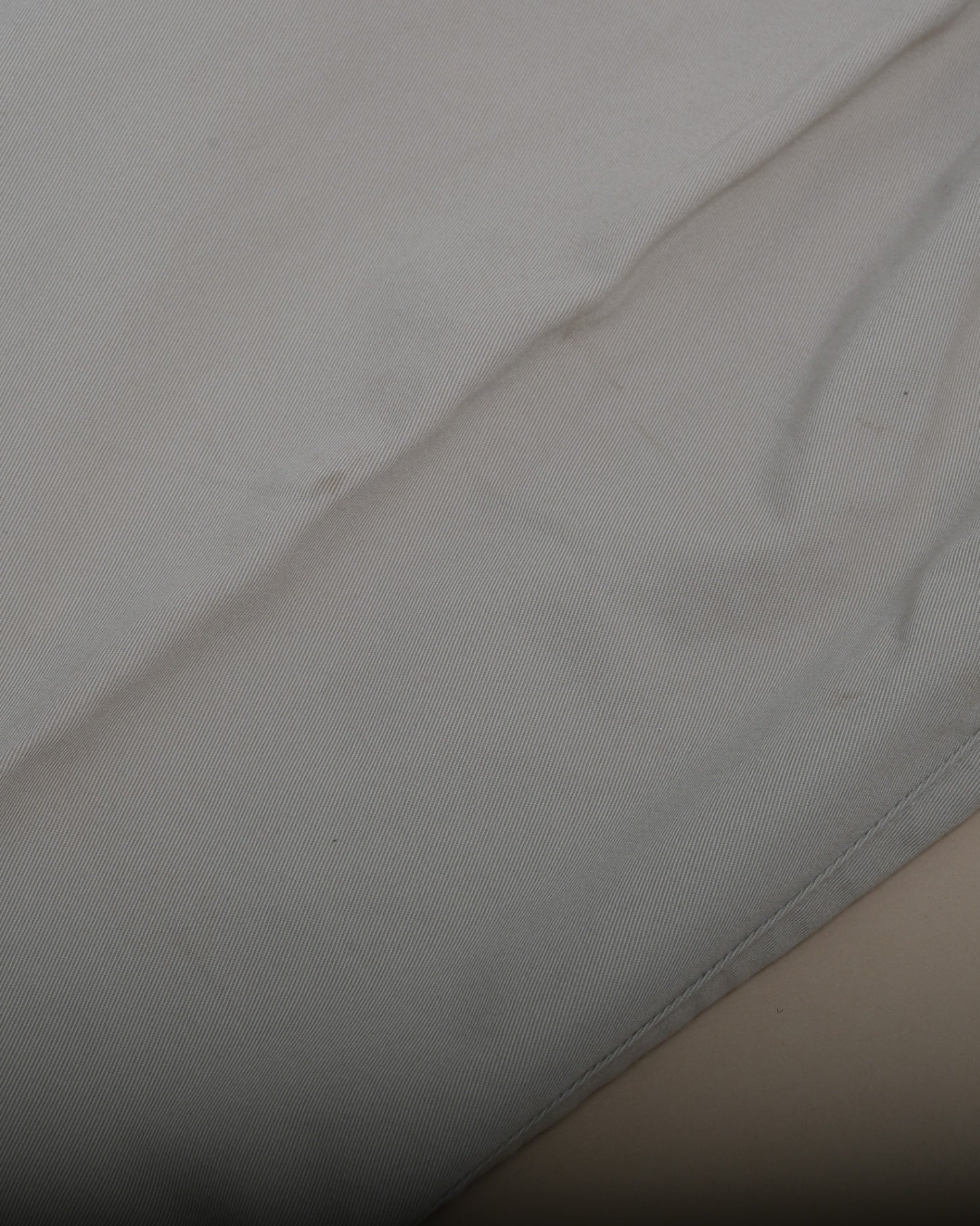 Beige Cotton Twill High-Rise Pleated Trousers