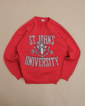 Red Raglan Jersey Crewneck, Made in USA