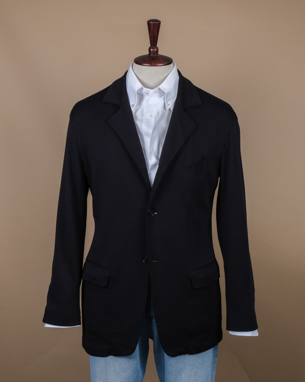 Navy Reda Wool Jersey Teba Jacket