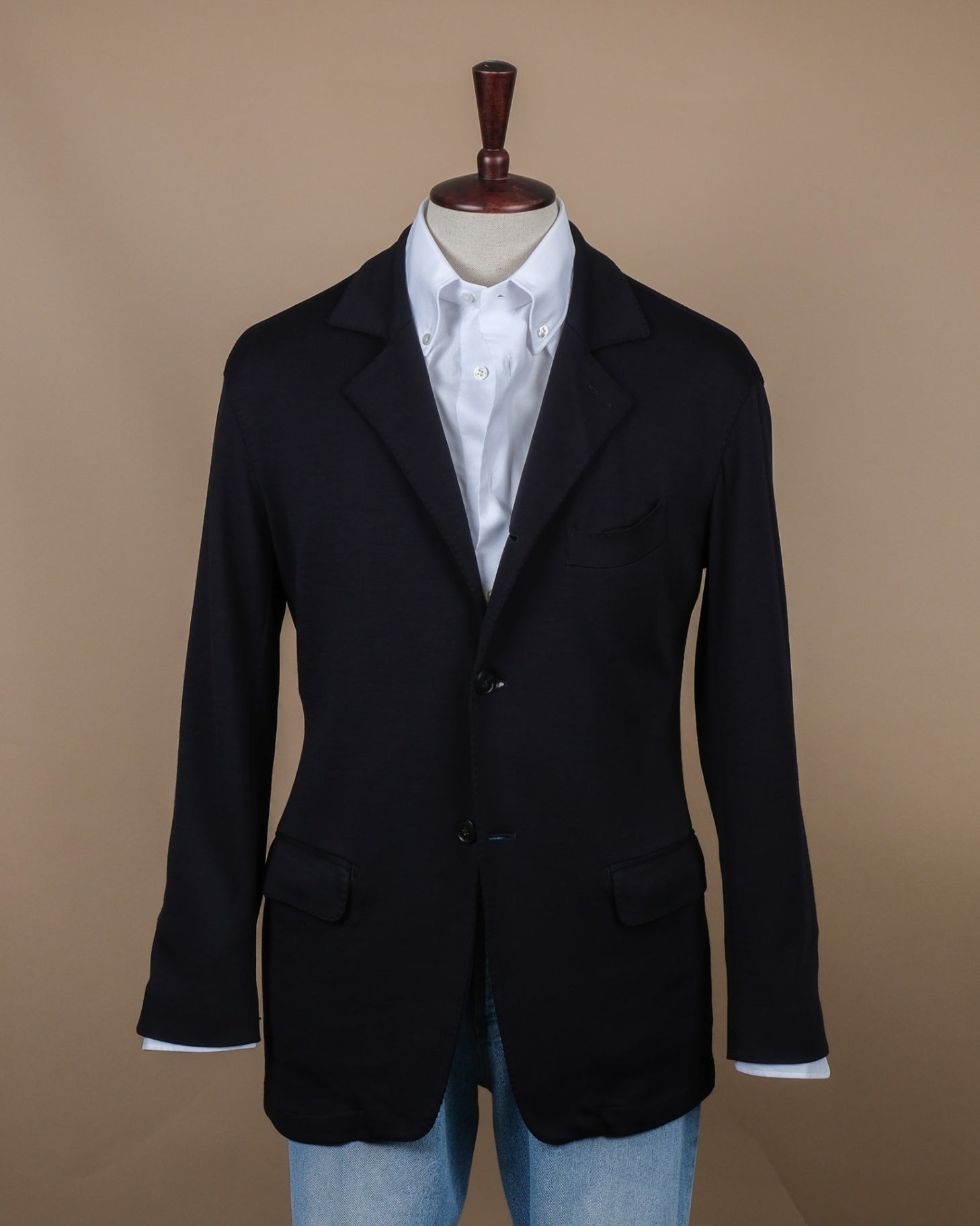 Navy Reda Wool Jersey Teba Jacket