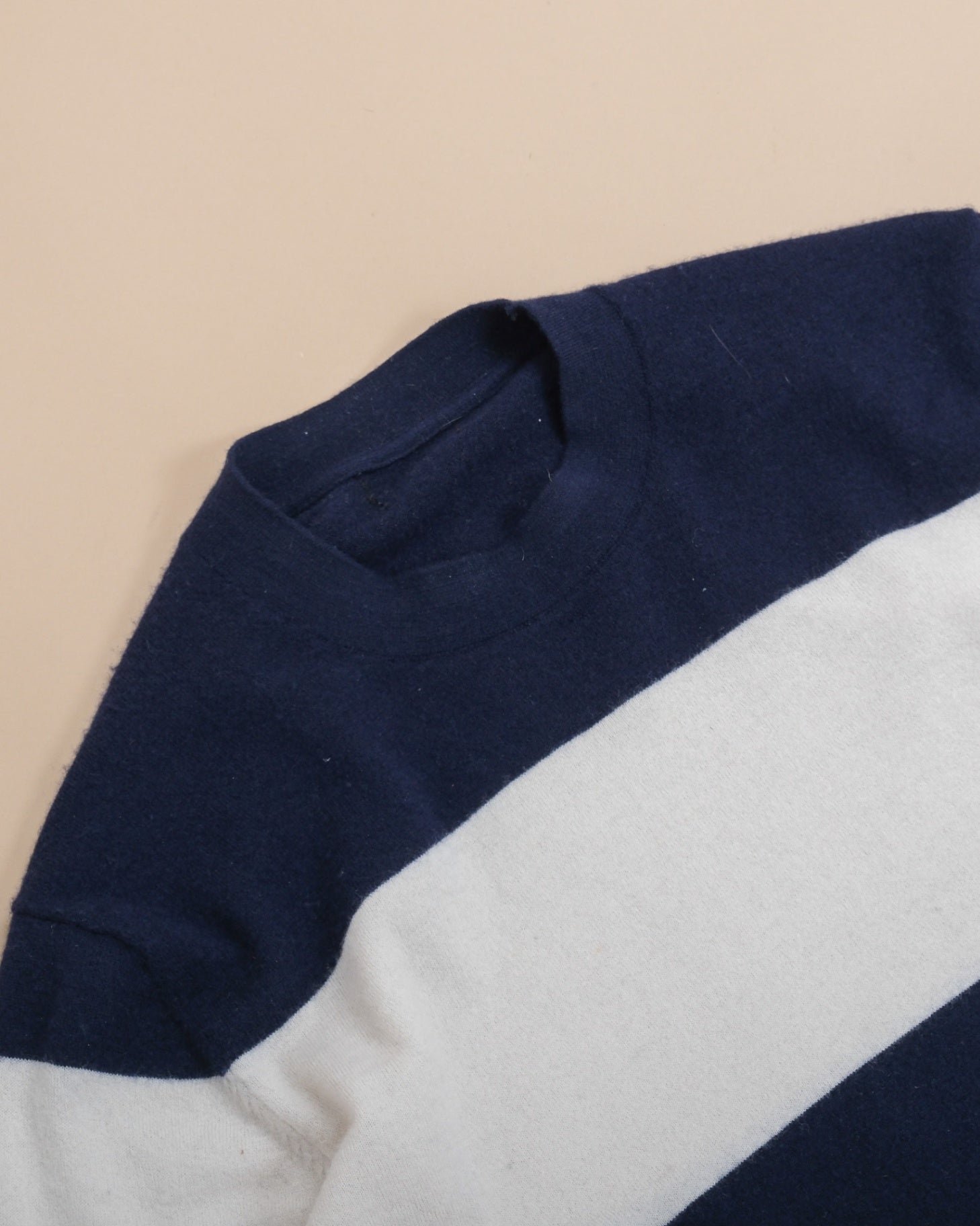 Navy/Ivory Big Stripe Crewneck 