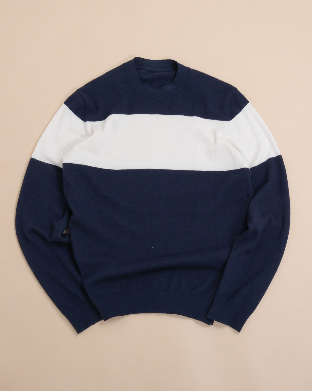 Navy/Ivory Big Stripe Crewneck 