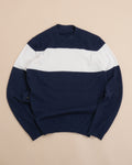 Navy/Ivory Big Stripe Crewneck 