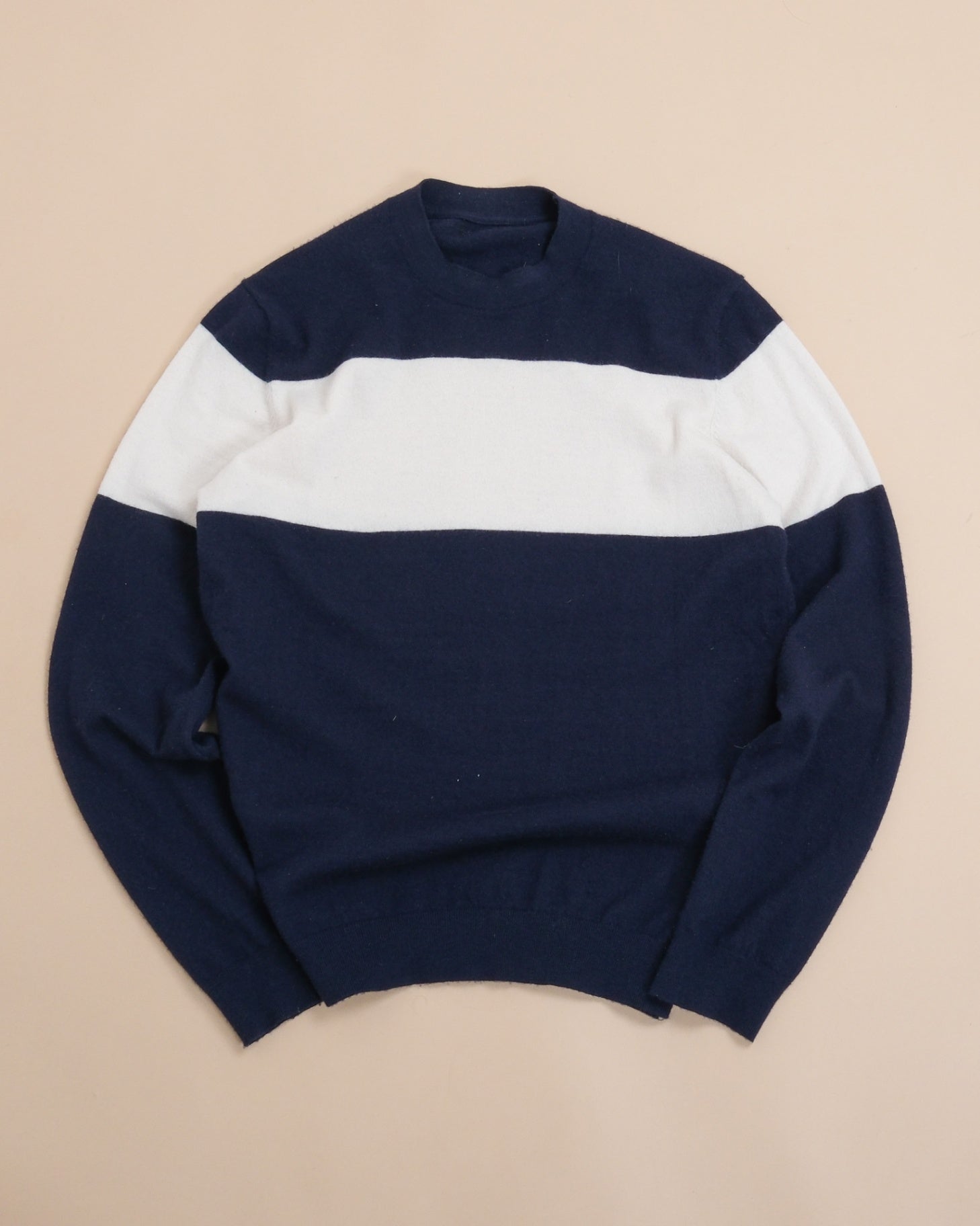 Navy/Ivory Big Stripe Crewneck 