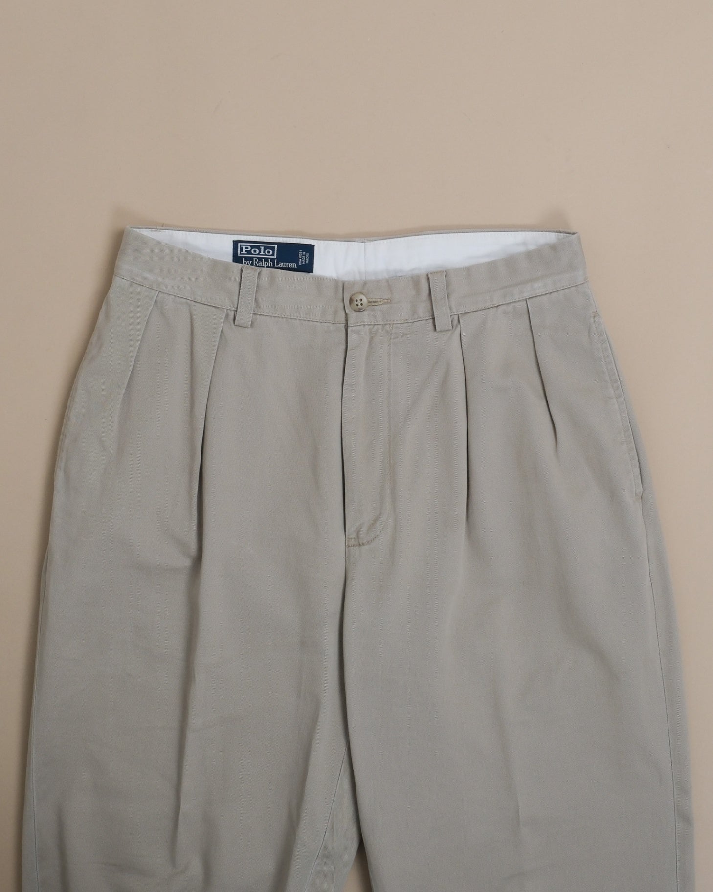 Beige Cotton Twill "Andrew Pants"