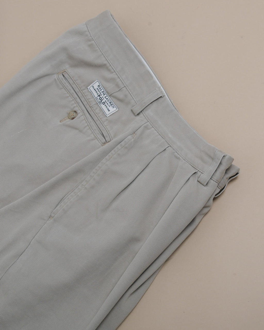 Beige Cotton Twill "Andrew Pants"