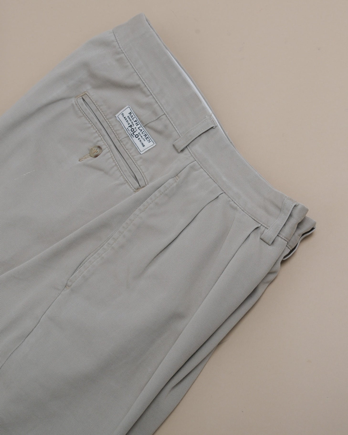 Beige Cotton Twill "Andrew Pants"