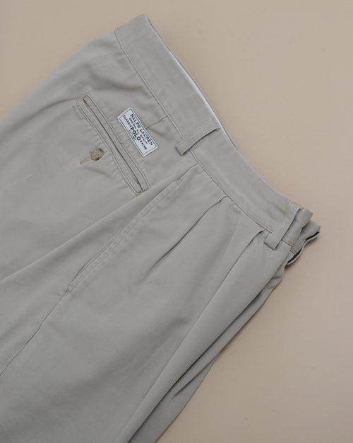 Beige Cotton Twill "Andrew Pants"