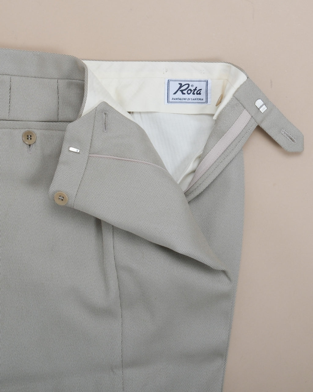 Beige Cavalry Twill French Pocket Trousers