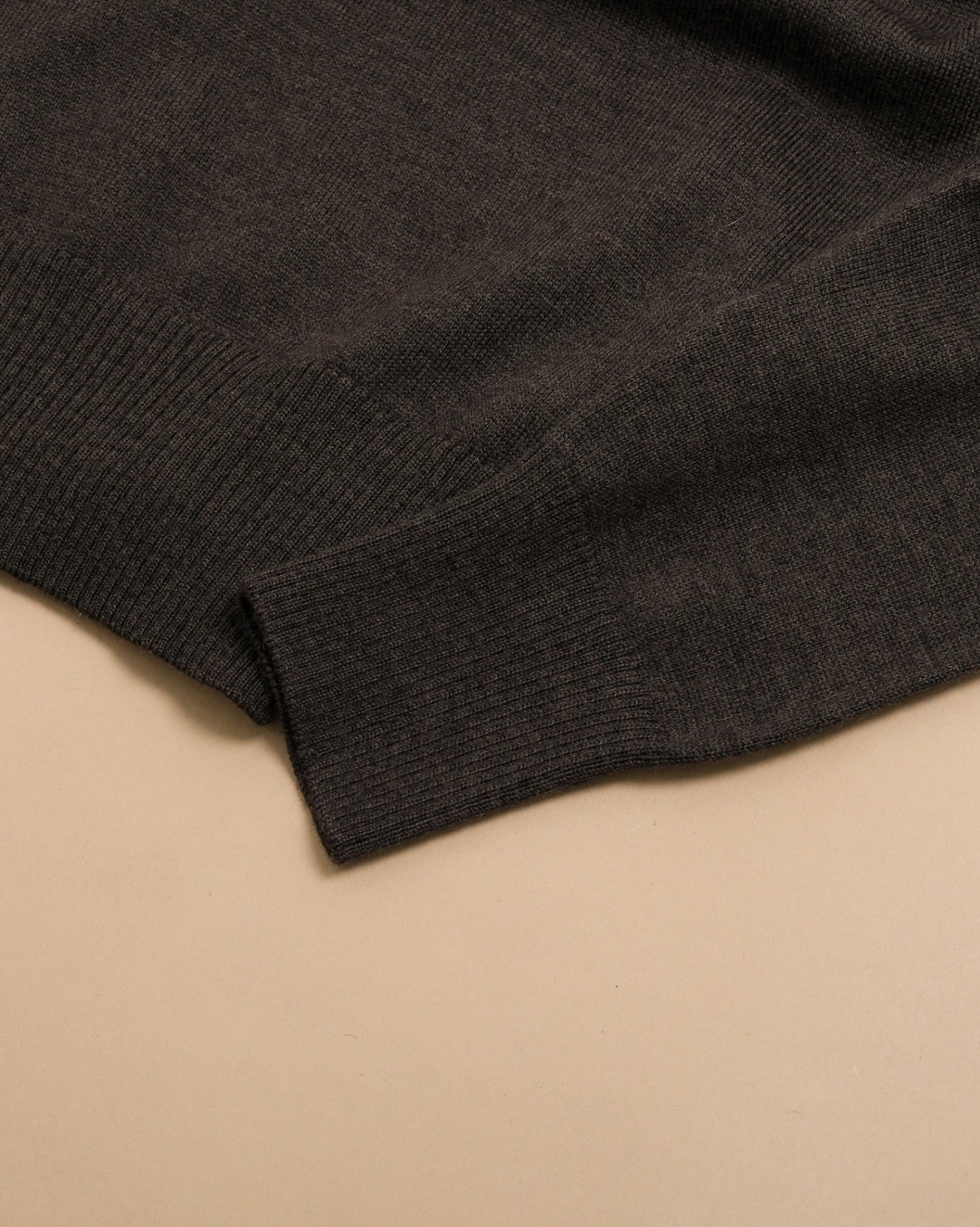 Dark Brown Merino Wool Rollneck