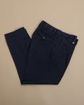Navy Washed Wool Trousers