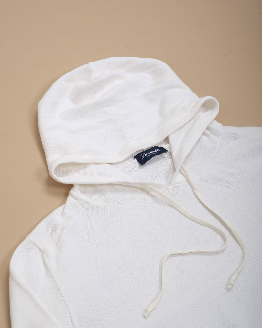 Cream Light Weight Cotton Hoodie