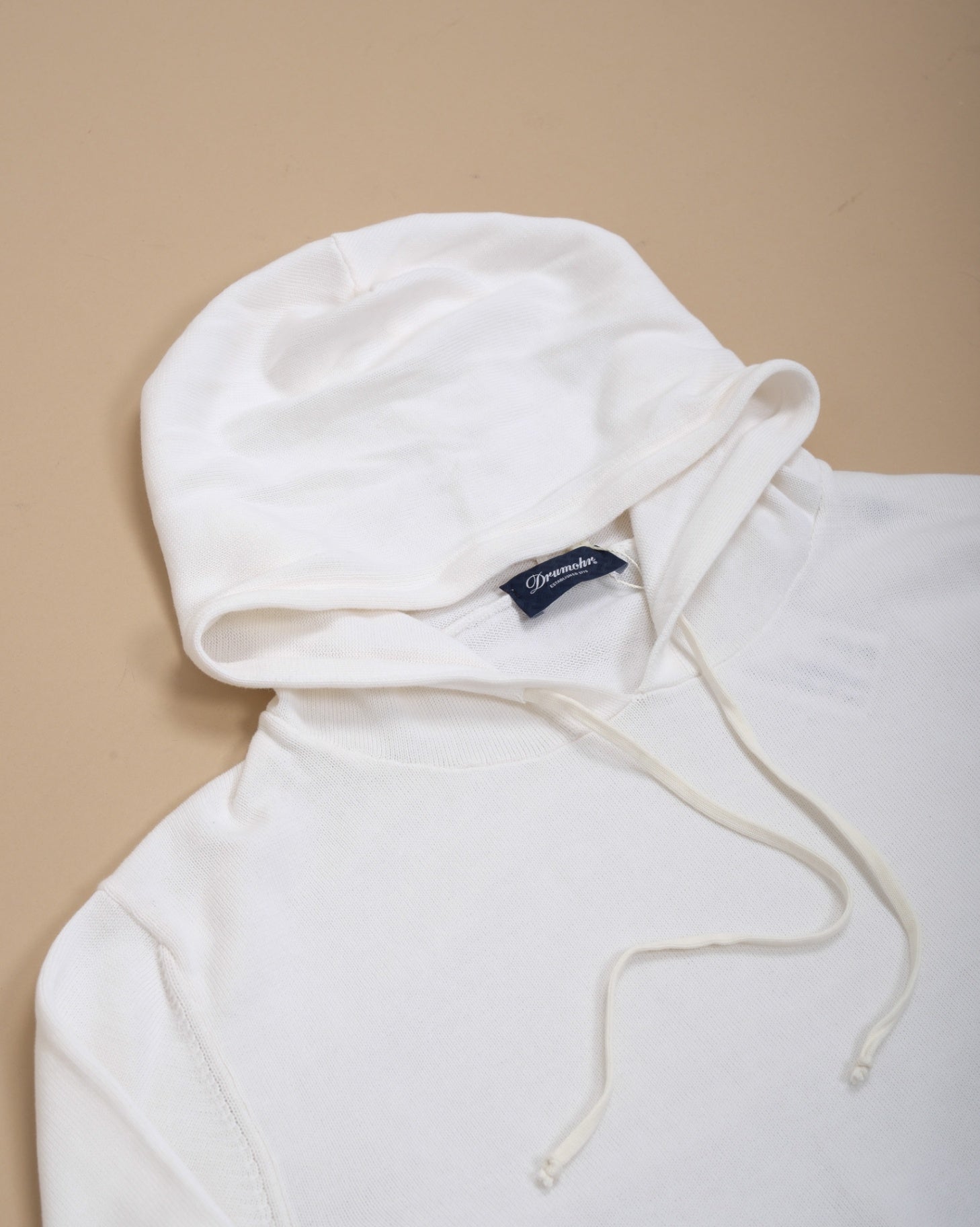 Cream Light Weight Cotton Hoodie