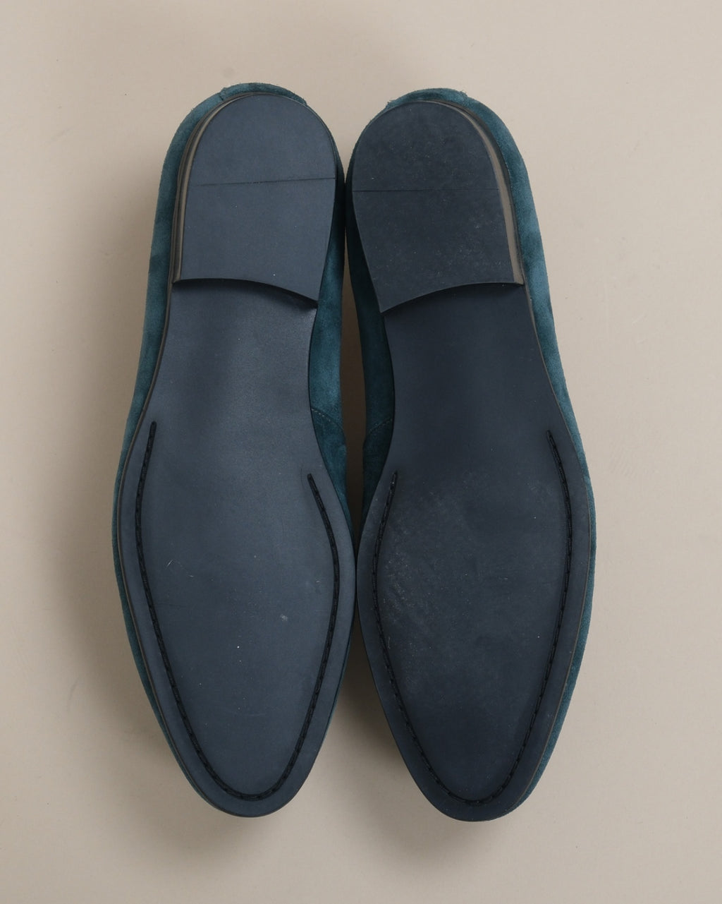Dark Teal Suede Tassel Loafers