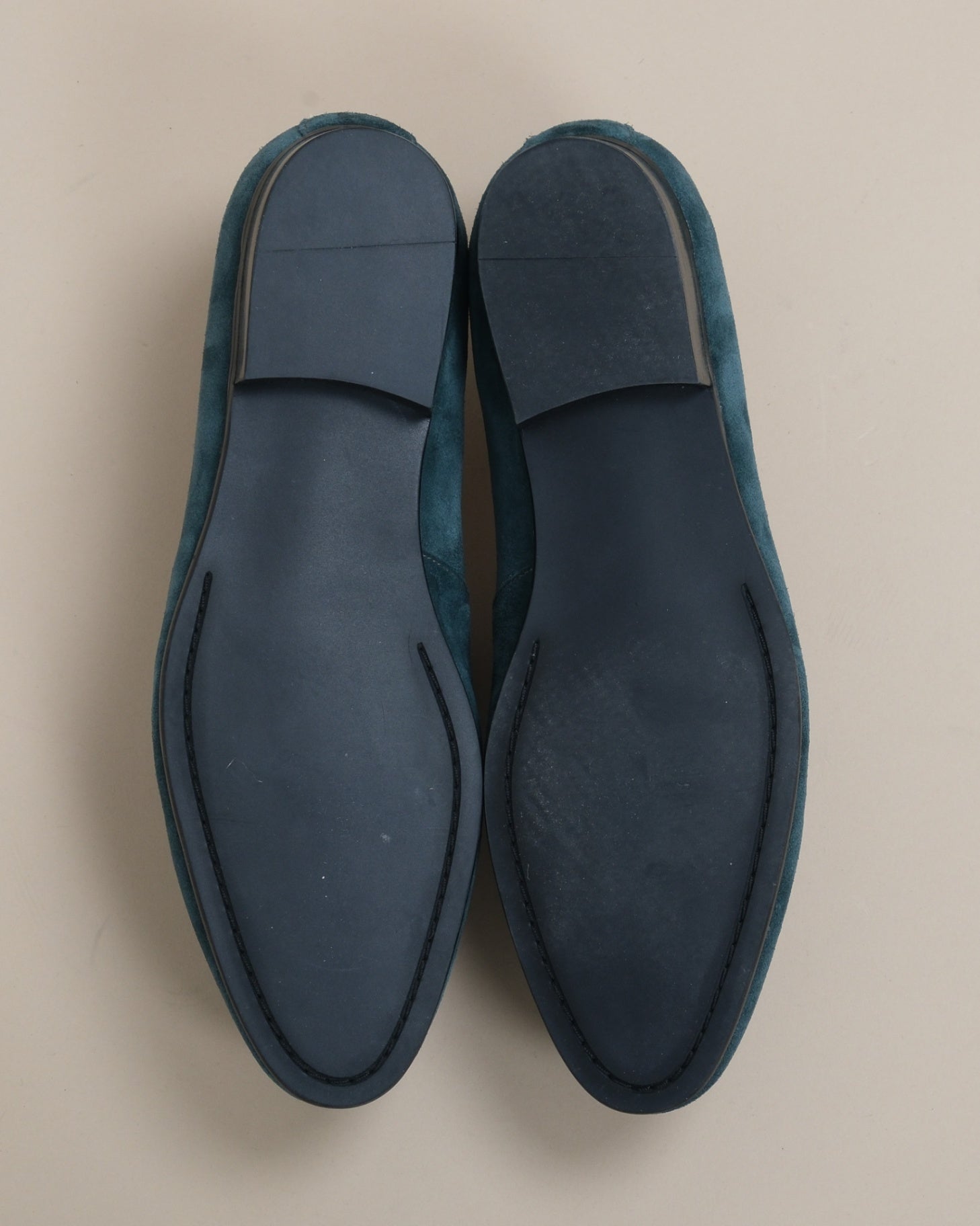 Dark Teal Suede Tassel Loafers
