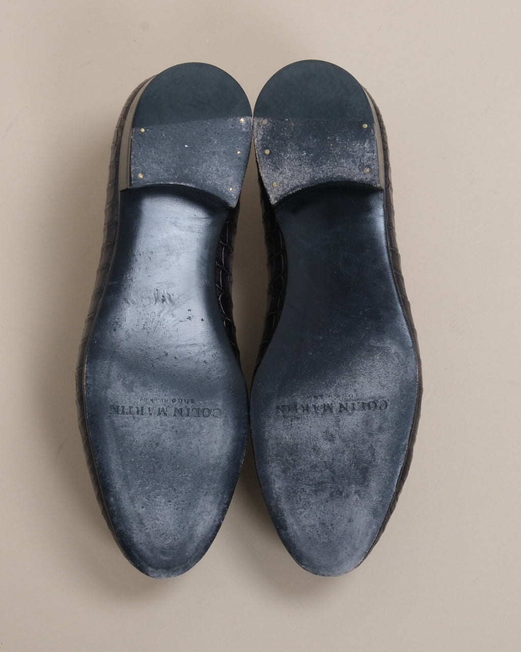 Dark Brown Crocodile Penny Loafers
