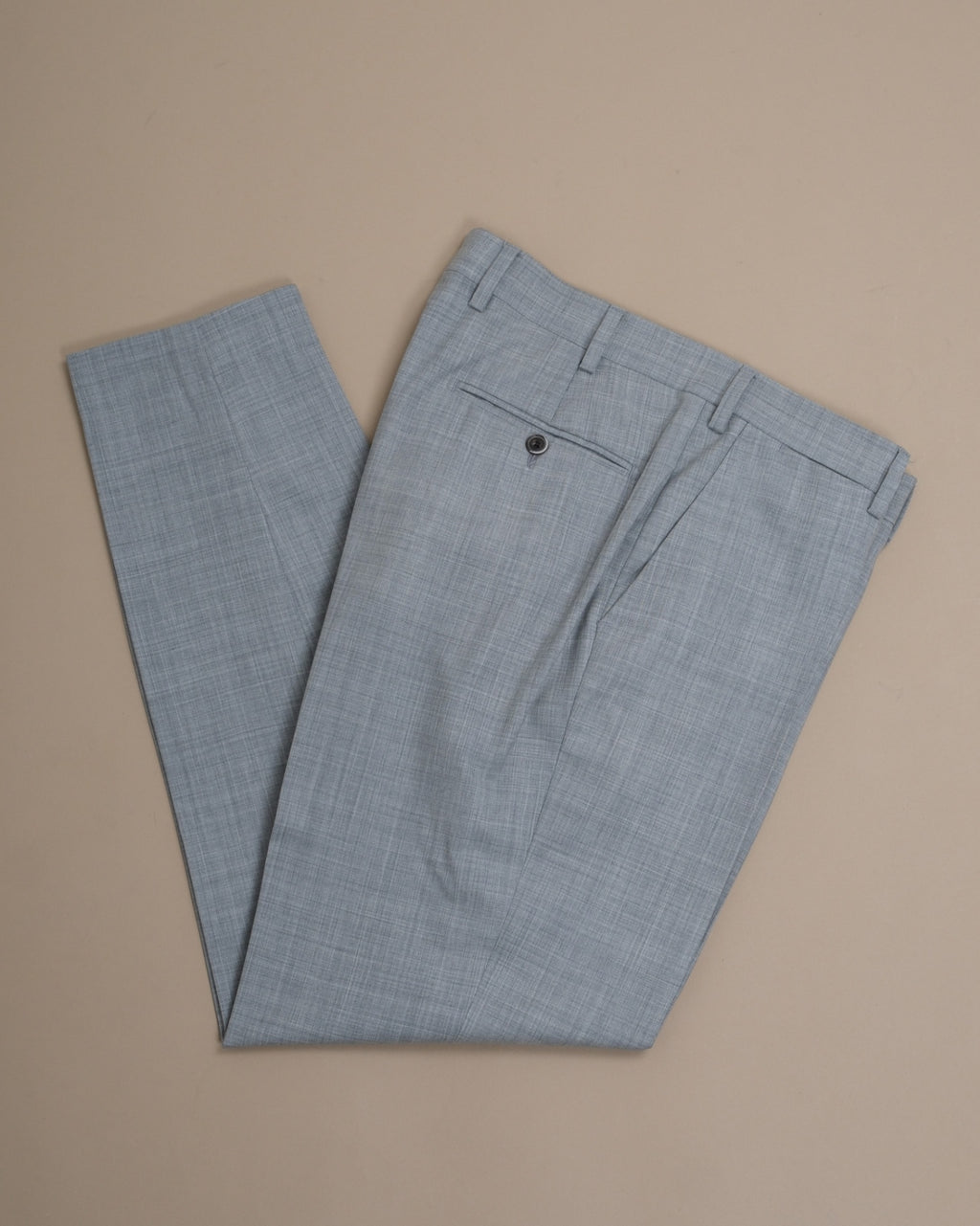 Light Grey Super 120's Wool Trousers