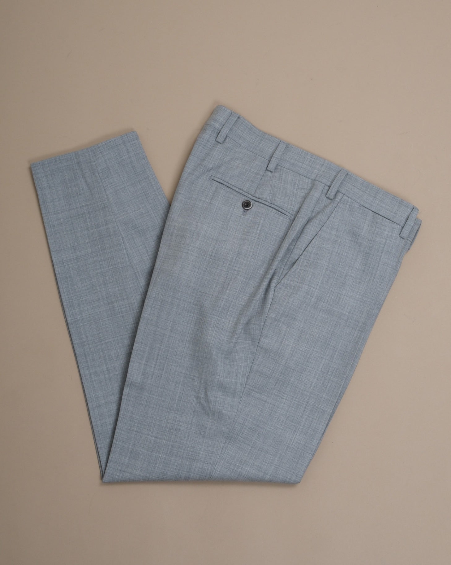 Light Grey Super 120's Wool Trousers