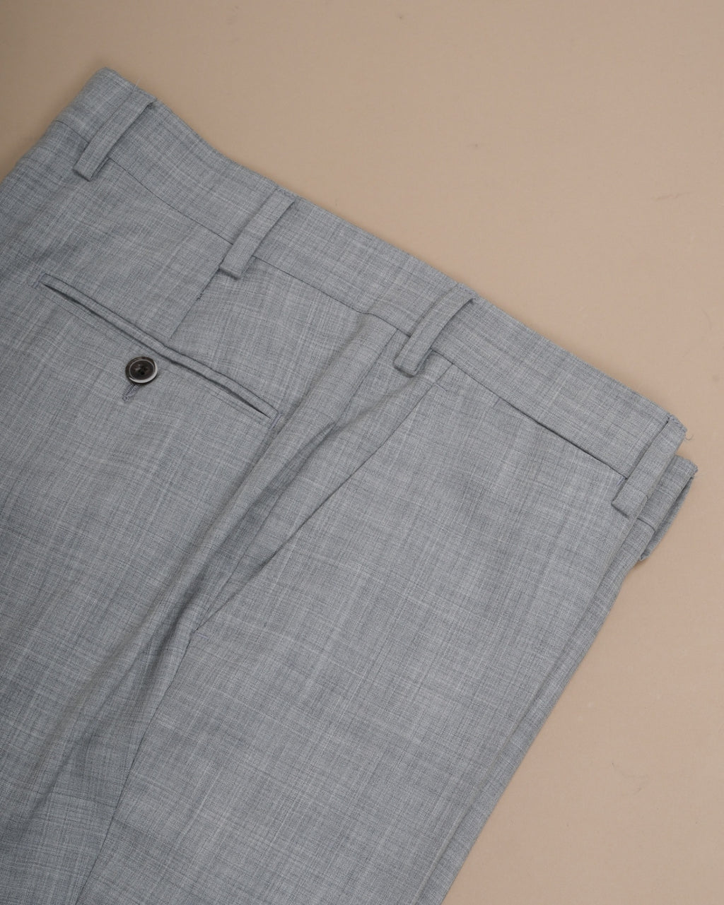 Light Grey Super 120's Wool Trousers