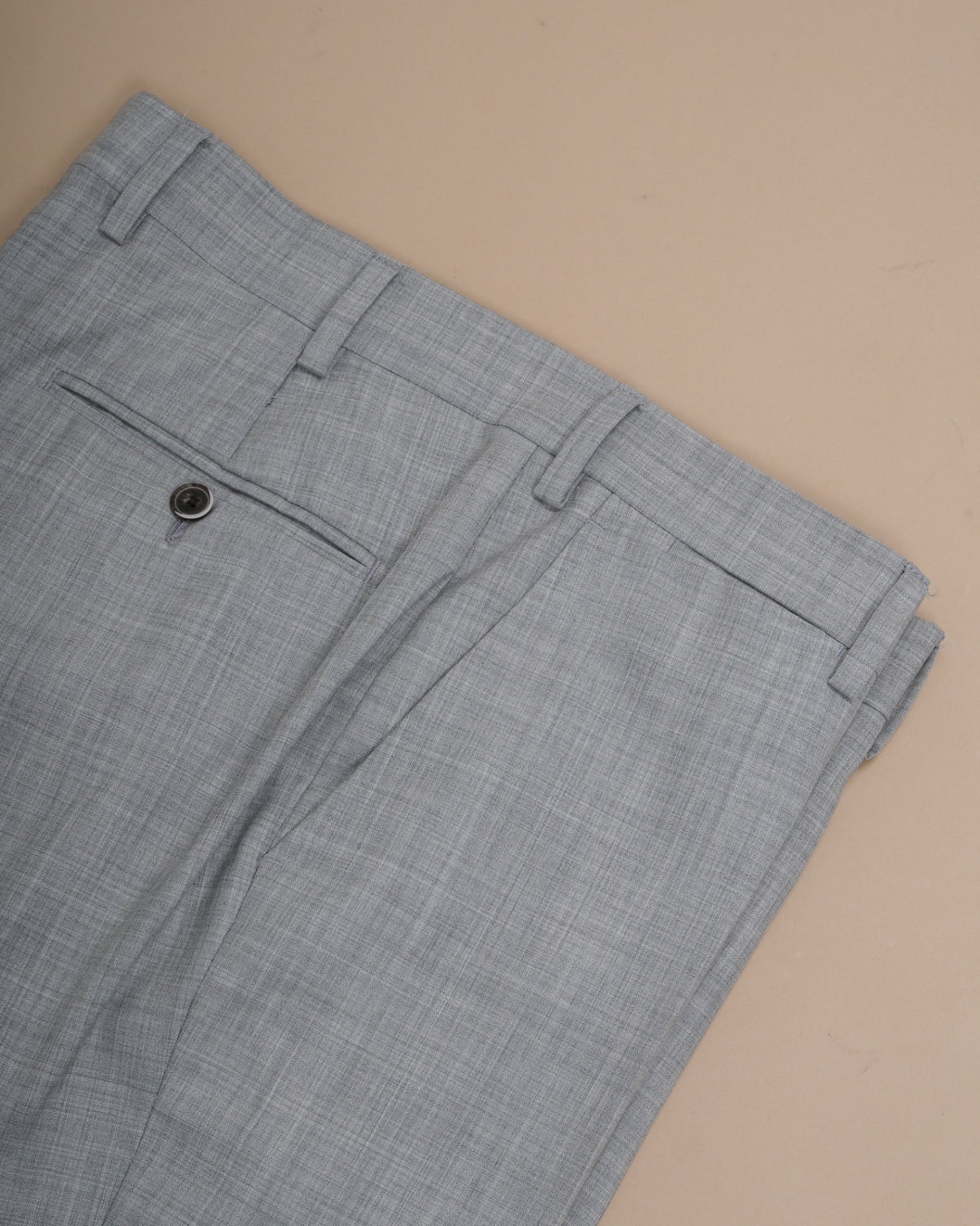 Light Grey Super 120's Wool Trousers