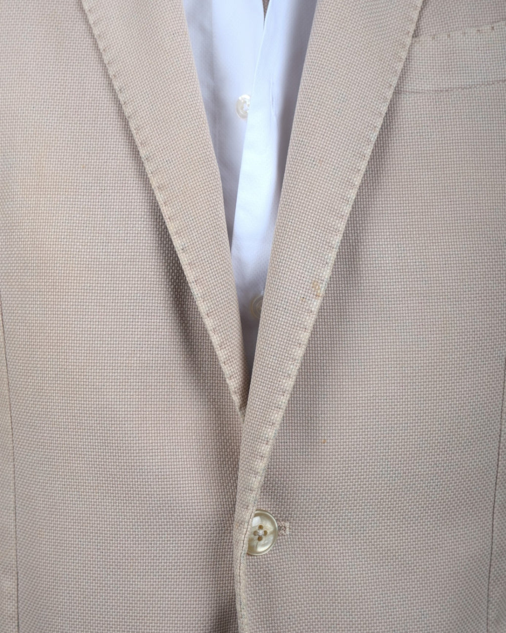 Beige Hopsack Cotton Sports Jacket