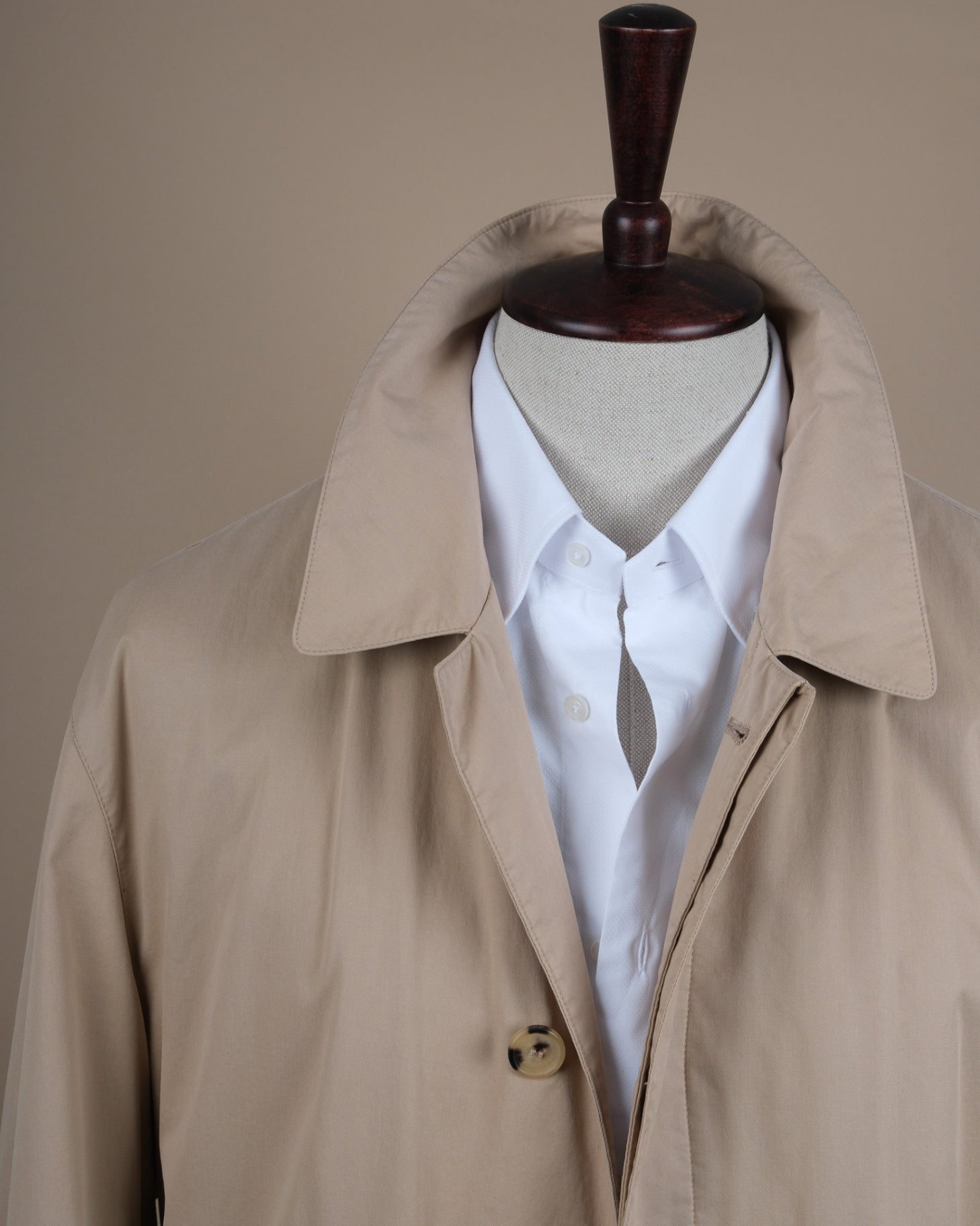 Beige Cotton Carcoat