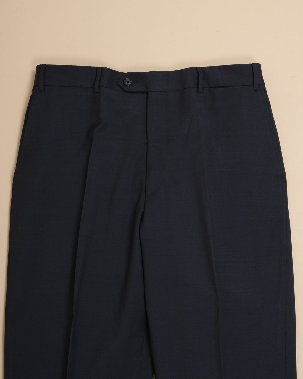 Navy High-Rise Virgin Wool Trousers