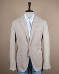 Beige Hopsack Cotton Sports Jacket