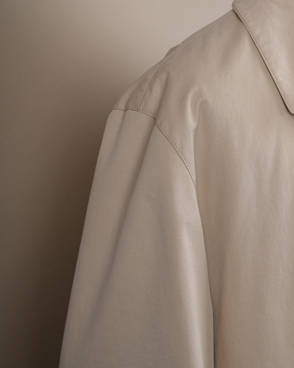 Beige Cotton Carcoat