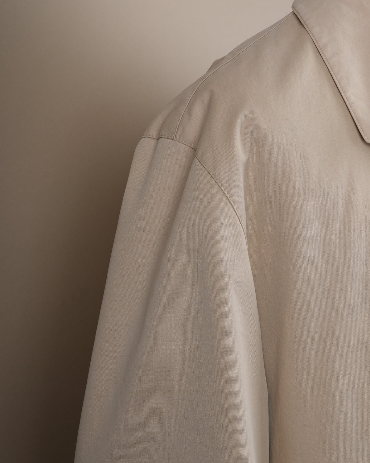 Beige Cotton Carcoat