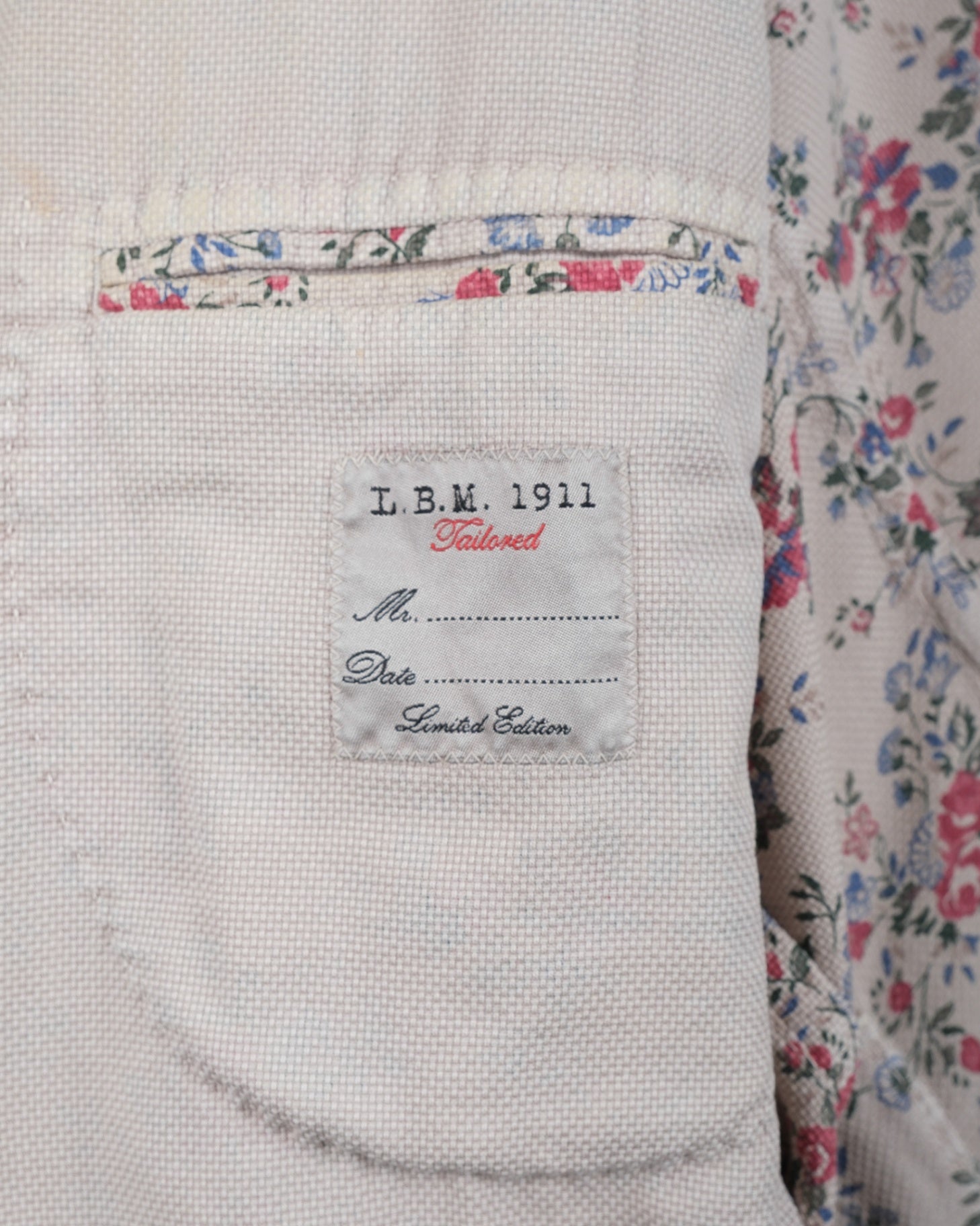Beige Hopsack Cotton Sports Jacket