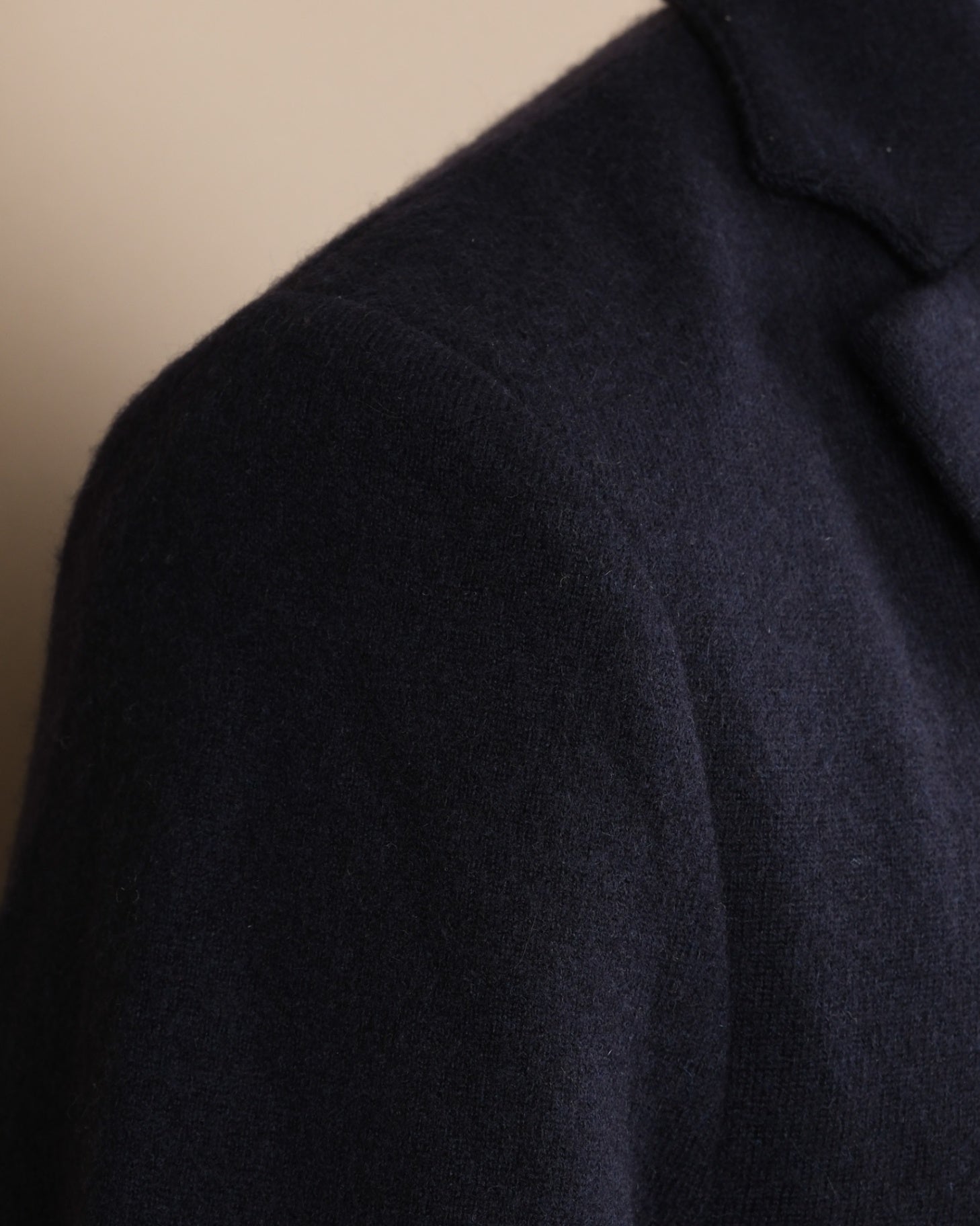 Navy Unlined Cashmere Knitted Sports Jacket